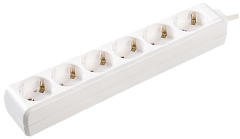 Удлинитель У06 6 мест 2P+PE/3м 3х1мм2 16А/250В IEK