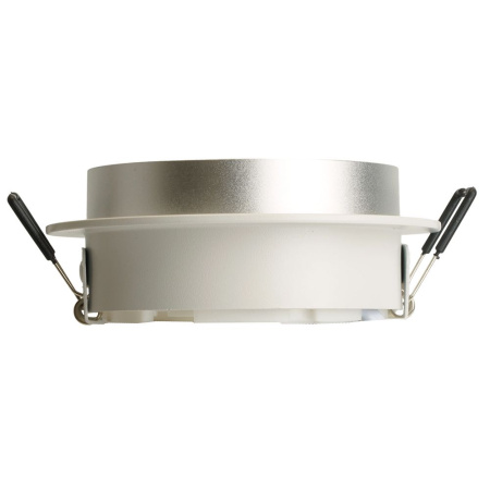 Светильник потолочный встраиваемый, 15W 230V GX53, белый + серебро, круг, без лампы, DL507 Feron