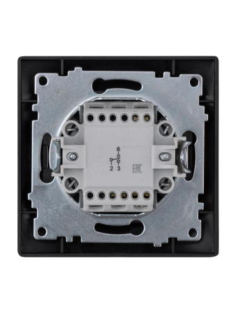 Выключатель на 2 направления 1 кл. 10А графит "Лама" TDM