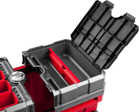 Ящик-тележка для инструмента "МЕГА БОКС" пластиковый, 24", Профессионал ЗУБР