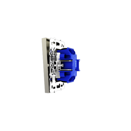 Выключатель встраиваемый Voltum S70 одноклавишный с подсветкой 10А, (шелк)