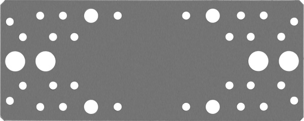 Крепежная пластина 200x80 x 2мм, КП-2.0 ЗУБР