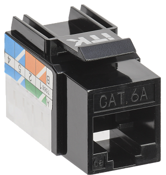 ITK Модуль Keystone Jack кат.6A UTP 110 IDC 90град чёрный