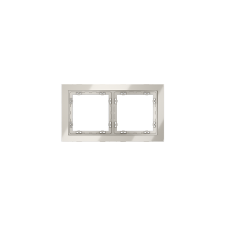 Рамка стеклянная Voltum S70 на 2 поста, (кашемир, стекло)