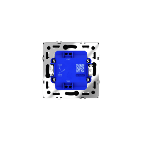 Выключатель с самовозвратом встраиваемый Voltum S70 одноклавишный 10А, (графит)