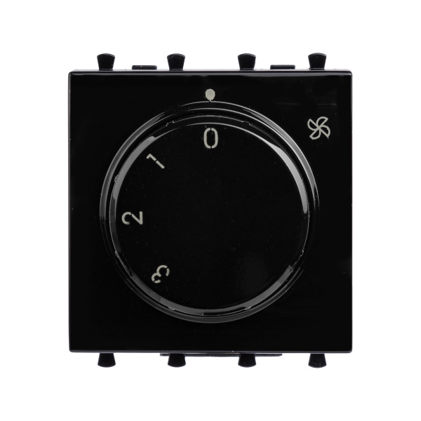 Механизм управления вентиляторами модульный, "Avanti", "Черный квадрат", 2 модуля DKC