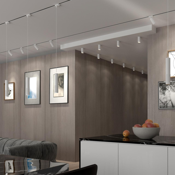 Св-к трековый однофазный,провод 1м IP20 GU10 50W 220V MAIS белый NOVOTECH