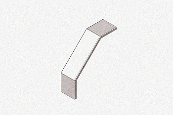 Крышка лотка замкового КЛСЗ 200х50-90 УТ1,5 для поворота трассы вниз на 90, горячее цинкование, S1,5