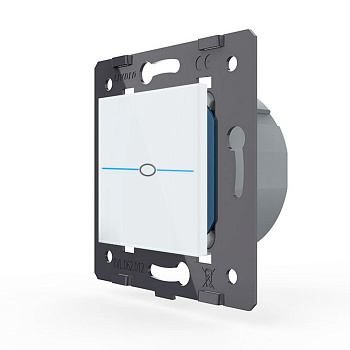 Выключатель Quadro 1 клавиша Белый (механизм) Livolo