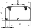 Кабель-канал 90х50 мм, с перегородкой, боковой и фронтальной крышками DKC