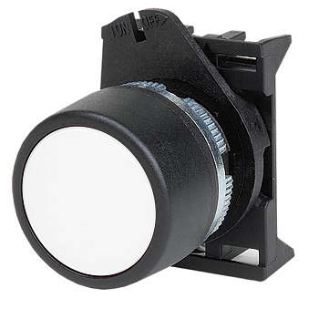 Кнопка плоская без фиксации, белая DKC