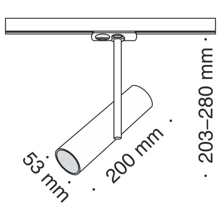 Светильник трековый 1*GU10 50Вт Черный IP20 Elti TR005-1-GU10-B Technical
