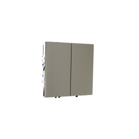 Проходной переключатель встраиваемый Voltum S70 двухклавишный 10А, (шелк)