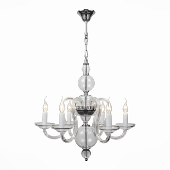 Люстра подвесная Хром, Прозрачный/Прозрачный E14 6*40Вт SL757.103.06 ST LUCE