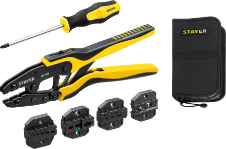 Пресс-клещи SP-4M набор 4 матрицы, в сумке чехле, STAYER Professional