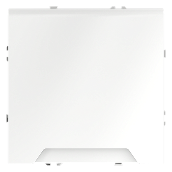 Розетка встраиваемая Voltum S70 с заземлением, защитными шторками и крышкой 16А, (белый матовый)