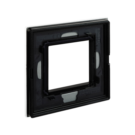 Рамка из натурального стекла, ,"Avanti", светло-серая, 1 пост (2 мод.) DKC