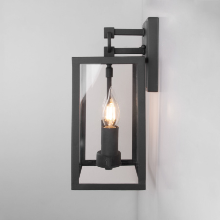 Уличный настенный светильник 2*E14 темно-серый IP43 Candle (a058478) Elektrostandard