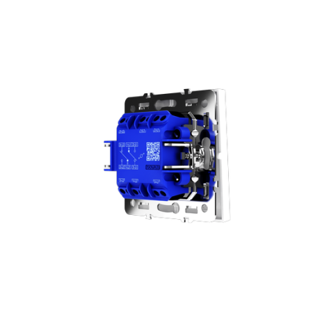 Проходной переключатель встраиваемый Voltum S70 двухклавишный 10А, (белый глянцевый)