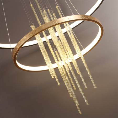 Подвесной св-к LED 4000K 63W 220V MONICA золотистый/стекло/металл ODEON LIGHT