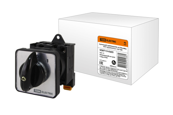 Кулачковый переключатель на DIN-рейку КПУ11Д-20/0103 (0-1 2р) TDM