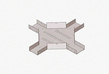 Лоток крестообразный замковый перфорированный КМЗ 50х50 УХЛ1, горячее цинкование, S1,0