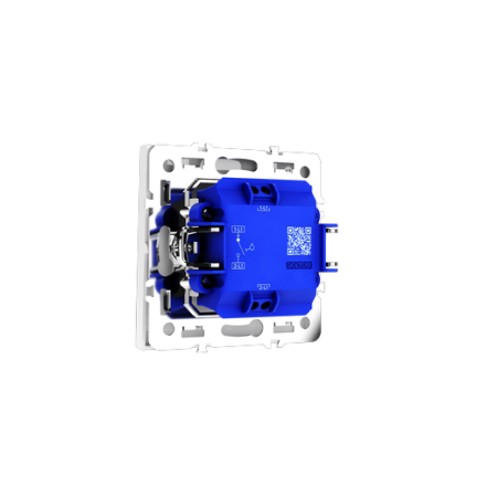 Выключатель с самовозвратом встраиваемый Voltum S70 одноклавишный 10А, (белый глянцевый)