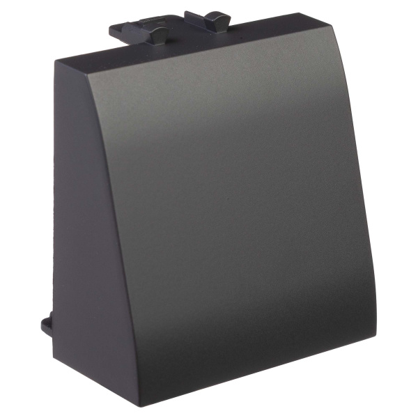 Вывод кабеля модульный "Avanti", "Черный матовый", 2 модуля DKC