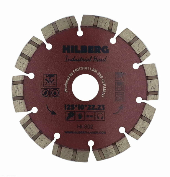 Диск алмазный отрезной 125*22.23 Industrial Hard HI802 Hilberg