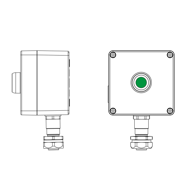 Взрывозащ. пост упр. из алюминия CPE-A-12-(1xP1G(11))-1xKAEPM2MHK-20(C)1Ex d e IIC Т5 Gb / Ex tb IIIC T95°C Db IP66 DKC