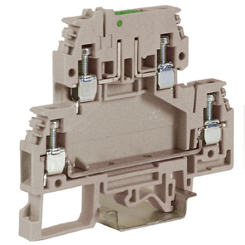 DSS4/GR, зажим с 2 уровнями, верхний разъединяемый 4 кв.мм серый DKC