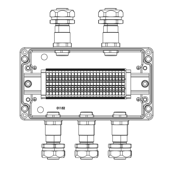 Взрывозащ. клемм. коробка из алюминия TBE-A-14-(25xHMM.2)-2xKAEPM2MHK-20(A)(C)1Ex e IIC Т5 Gb / Ex tb IIIC T95°C Db IP66 DKC