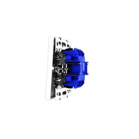 Выключатель встраиваемый Voltum S70 двухклавишный 10А, (белый матовый)