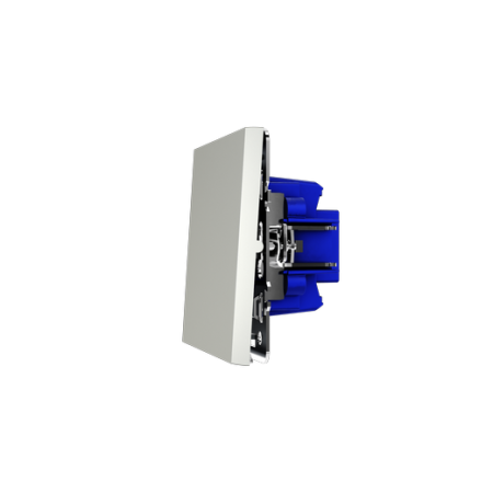 Перекрестный переключатель встраиваемый Voltum S70 одноклавишный 10А, (сталь)