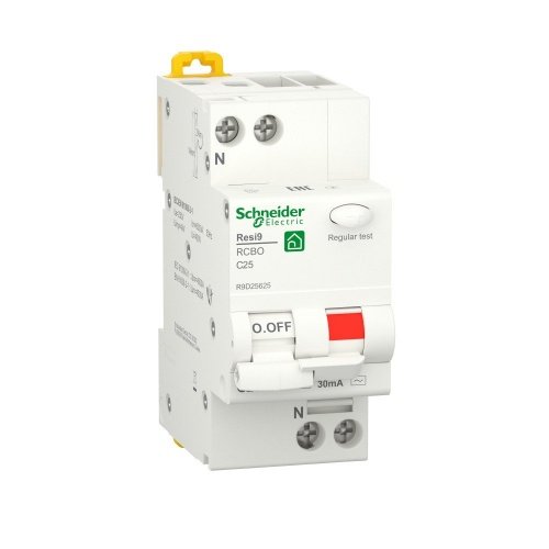 Дифференциальный автоматический выключатель АВДТ 1П+N С 25А 30мА АС 6кА RESI9 Schneider Electric
