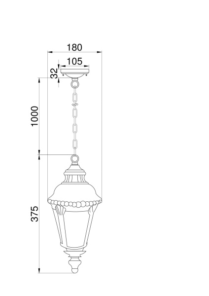 Подвесной светильник 1*E27 60Вт Зеленый IP20 Goiri O029PL-01GN Outdoor