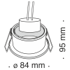 Встраиваемый светильник 1*GU10 50Вт Хром IP20 Metal Modern DL010-3-01-CH Technical