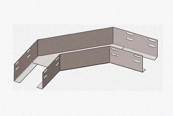 Лоток угловой замковый перфорированный КГЗ 500х85-90 УХЛ1 поворот на 90, горячее цинкование, S2,0