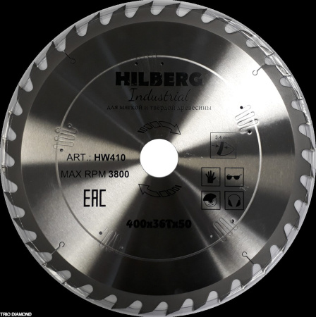Диск пильный Industrial Дерево 400*50*36Т HW410 Hilberg