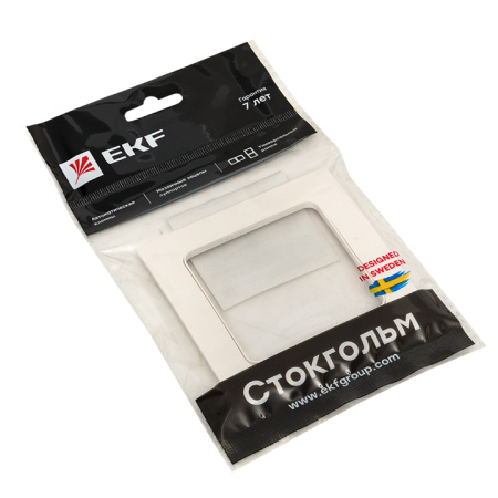 Стокгольм Рамка 1-местная белая EKF