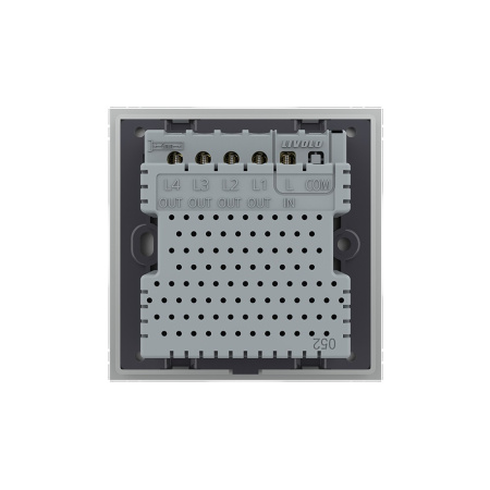 Сенсорный выключатель 4 клавиши 1 пост Серый UK стандарт Livolo