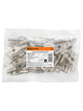 Наконечник кабельный медный луженый под опрессовку ТМЛ (DIN) 25-12 TDM