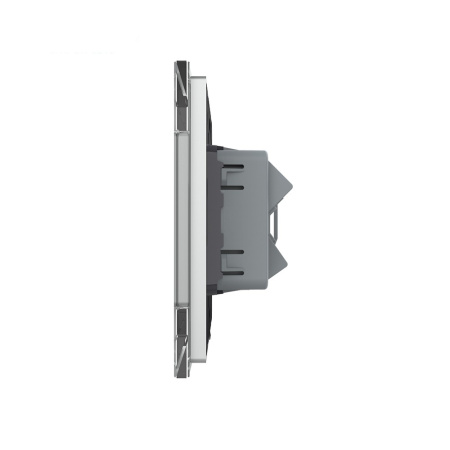 Розетка электрическая универсальная 16А 1 пост, цвет серый Livolo