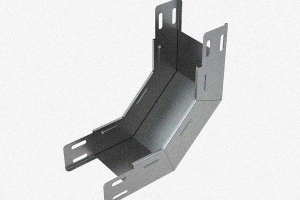 Лоток замковый глухой КПЗГ 200х65-90 УТ1,5 для поворота трассы вверх на 90, горячее цинкование, S1,0