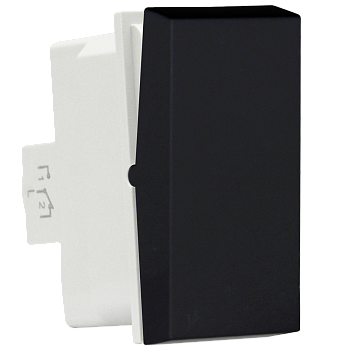 Donel Выключатель 10А, 1 мод., черн. (22.5х45мм), серия (тип) DA