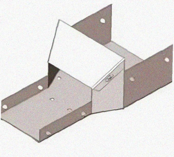 Лоток переходной замковый ЛПЗ 100х110-50х50 УХЛ1, горячее цинкование, S1,5