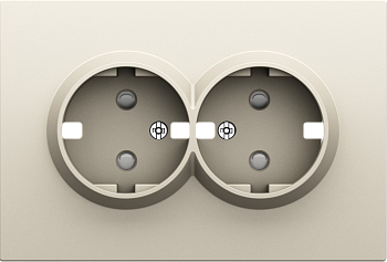 Donel S08 слоновая кость накладка для розетки 2-й с заземлением, со шторками 16A 250 В~,серия DB