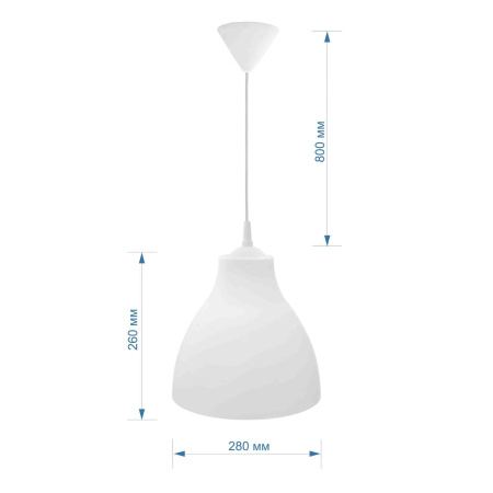 НСБ 21-60-002 "melodi" Светильник подвесной белый шнур 280*260 IP20 E27 APEYRON