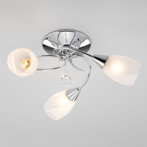 Люстра с плафонами 3*E27 60Вт хром IP20 Virginia (30100/3 хром) Eurosvet Люстра с плафонами 3*E27 60Вт хром IP20 Virginia (30100/3 хром) Eurosvet