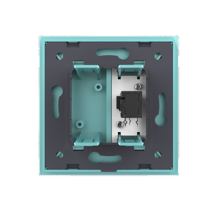 Розетка микрофон TRS 6.3 JACK Зеленая Livolo